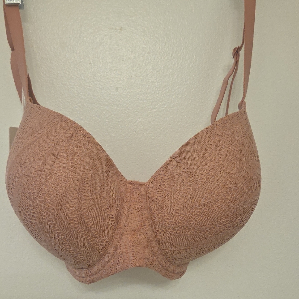 Bare Necessities Lace Bra in Brown